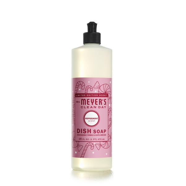 Image of Mrs. MEYER'S CLEAN DAY Dish Soap 4 Pack Variety Pack, Iowa Pine, Peppermint, Snow Drop, Gingerbread, 16 Fl Oz Each, 1 CT