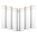 Luxsego Shower Head Filters for High Pressure Shower Head, 6 PCS PP-Cotton Filter Cartridge for Hard Water Soften Hard Water, Handheld Shower Head Replacement Filters