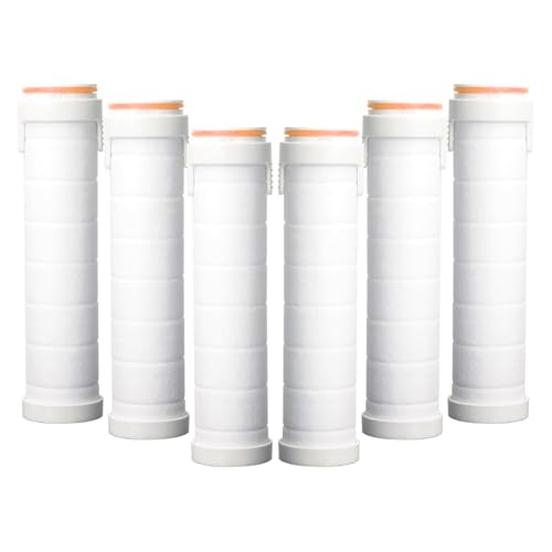 Luxsego Shower Head Filters for High Pressure Shower Head, 6 PCS PP-Cotton Filter Cartridge for Hard Water Soften Hard Water, Handheld Shower Head Replacement Filters