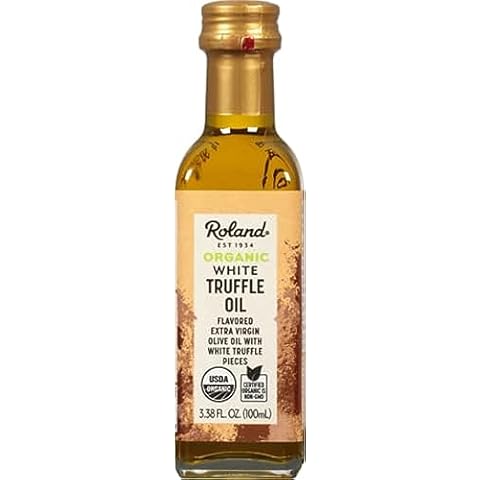 Roland Foods Organic White Truffle Flavored Extra Virgin Olive Oil with White Truffle Cover