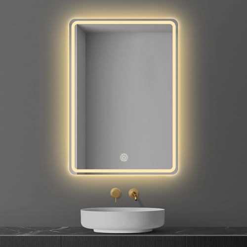 Espejo de baño LED seguro y a prueba de explosiones con iluminación regulable