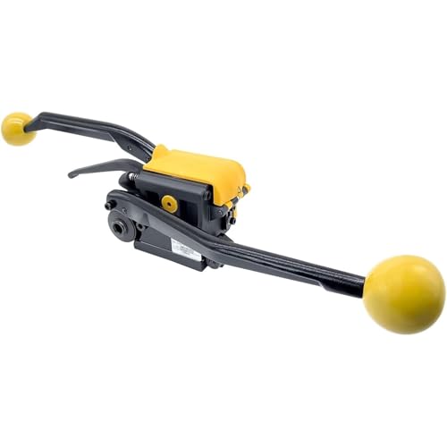 Cercleuse en Acier, Conception Manuelle sans Joint avec poignée antidérapante, Largeur 13-19 mm, Sangle de Coupe réglable pour Un cerclage en Acier Durable