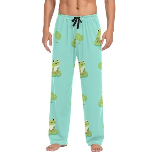 Men's Sleepwear Cute Frog Blue Pajama Pants for Men 2303953