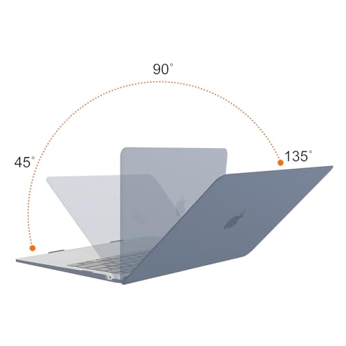 MOSISO Compatible with MacBook Air 13 inch Case M1 2021 2020 2019 2018 Release A2337 A2179 A1932 Touch ID, Plastic Hard Shell Cover&Keyboard Cover for MacBook Air 13.3 inch Case M1, Haze Blue by MOSISO - Image 3