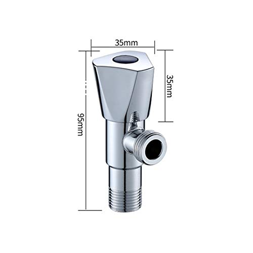 Vanne triangle G1/2 en acier inoxydable pour raccordement de chauffe-eau - 3