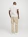 JACK & JONES Herren Slim Fit Polo Shirt JJEPAULOS Uni Sommer Hemd Kragen Kurz Arm Basic Pique Cotton, Beige - Blau, M