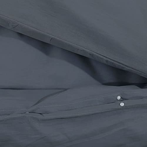 Parure de lit anthracite microfibre légère pour stopper la chaleur nocturne - 8