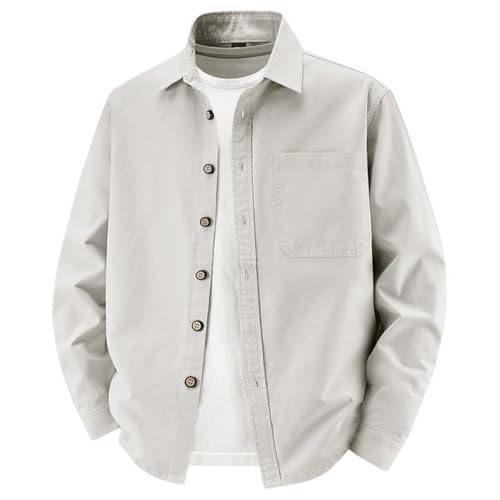 Chemise de travail en coton homme coupe ample pour le quotidien