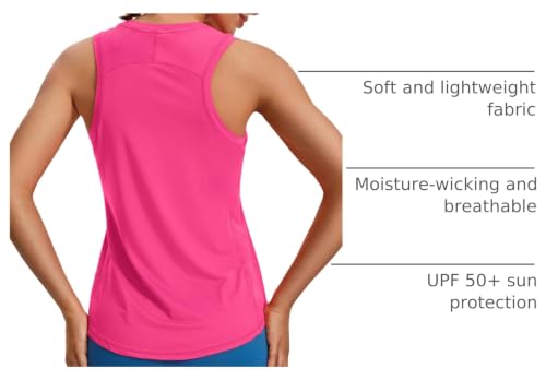 Image of CRZ YOGA Lightweight Racerback Tank Top | Workout, Moisture Wicking, Classic Fit, Hip Length, Reflective Spots, Sleeveless Shirts for Women