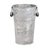 Pour la maison et jardin Esschert Fallen Fruits OZ32 Petit Vase Ancien en Zinc Argenté