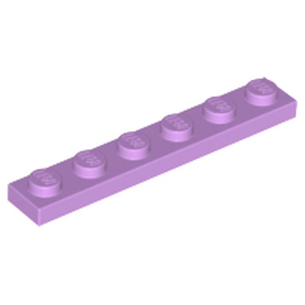 LEGO Plate 1x6, Part 3666, Choose Your Colour (Medium Lavender, 10, Bricks) โ image 1