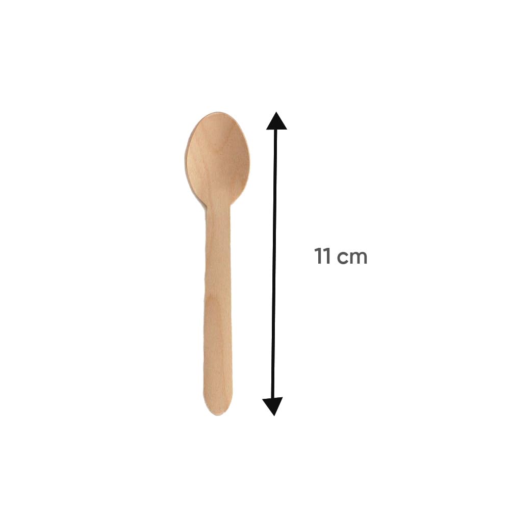 250 kits de couverts 4 en 1 jetables en bois fourchettes + couteaux + cuillères +serviettes