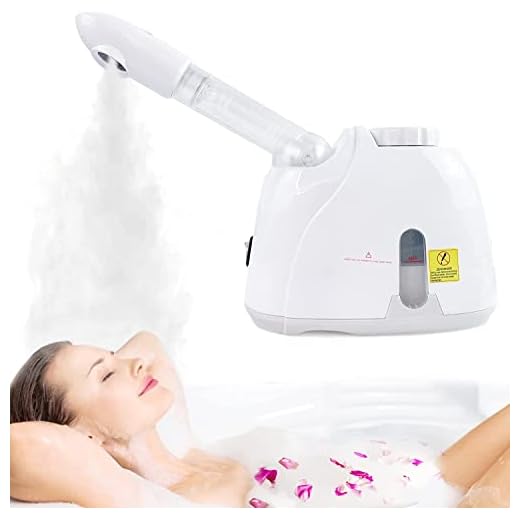 Cinidy 2 in 1 Facial Steamer and Hair Steamer Face Sauna Humidifier Hot Mist Moisturizing for For Cold and Cough Nose Facial SPA Skin Care Salon and home (full white colour)