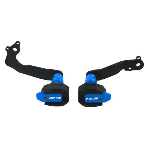 クラッシュパッド ロテクター に適合するヤマハ YZFR3 YZF-R3 YZF R3 2019-2023 用 CNC バイク用落下防止フレームスライダー フェアリングガード アンチクラッシュパッド プロテクター 落下防止プロテクター スライダー(青)