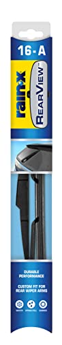 Image of Rain-X 850023 RearView 16-A Rear Wiper Blade, 16 Inch Composite Rear Wiper Blade, Fits Rock Lock 2 (Pack Of 1), Automotive Replacement Wiper Blades That Meet Or Exceed OEM Quality And Design Standards
