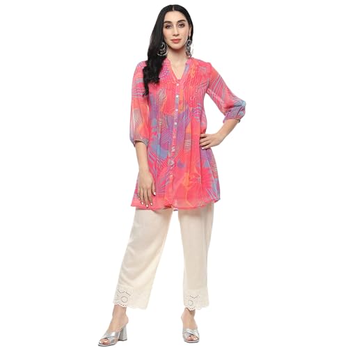 Image of BIBA Women Polyester Straight Fit Kurta