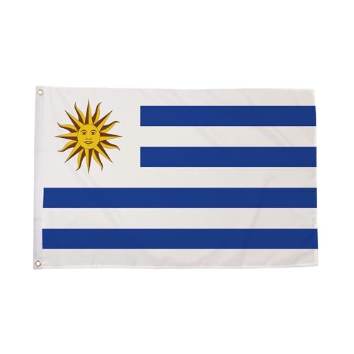 Bandera de Uruguay grande textil para mástil exterior e interior