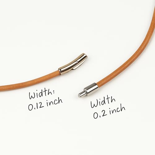 Genuine Leather Necklace for Men & Women - Unisex Handmade Choker with Secure Push-Button Clasp - Minimalist Leather Cord Jewelry in Gift Box4