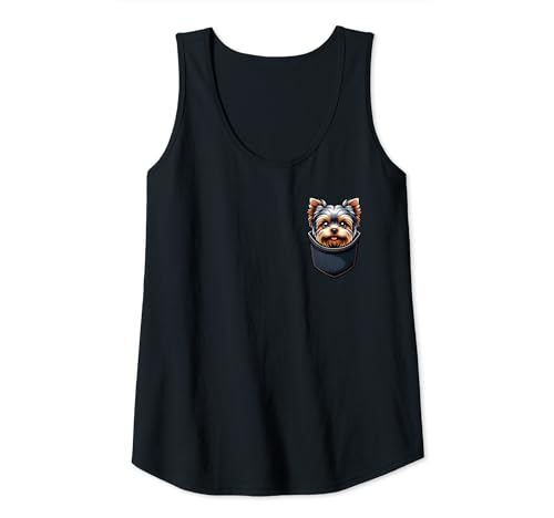 Femme Yorkshire Terrier In Pocket Yorkshire Dog Lover Débardeur