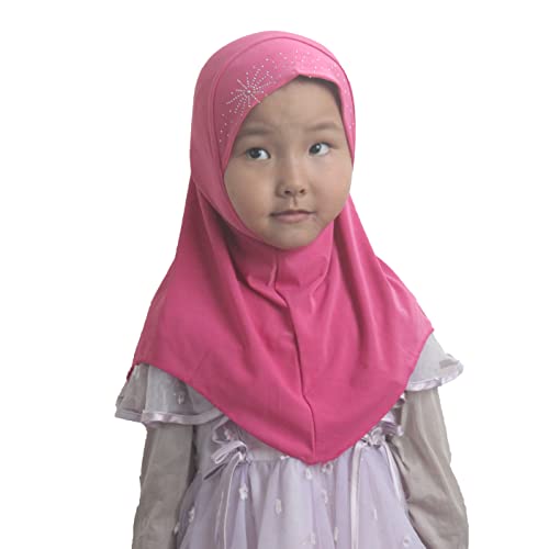Girls Kids Muslim Hijab Islamic Scarf Shawls Simple Style about 45cm for 2 to 6 years old Girls