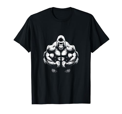 Gorilla Funny Body Building Fitness Workout Gym Haltérophilie T-Shirt