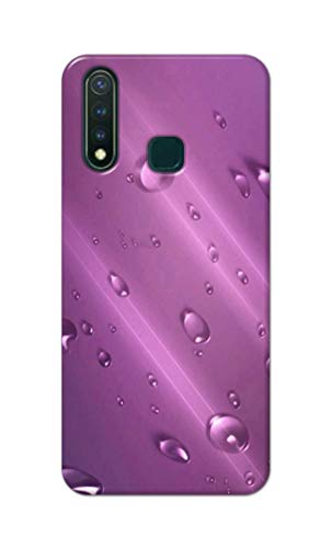 Image of PRINTFIDAA Water Bubbles in Lilac Background Printed Designer Hard Back Case Cover for Vivo Y19 / Vivo U3 (6.53 inch) -(TY) MVN1005