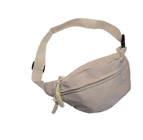 Pochete Estilosa Lisa Impermeável 3 Compartimentos Alça Ajustável Podendendo ser Usada no Ombro ou na Cintura. (Off- White)