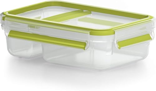 Emsa Clip&Go Brunchbox - Recipiente hermético de plástico con soporte de rejilla para...