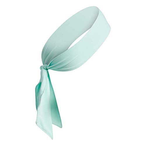 Image of adidas Alphaskin Tie Headband, Clear Mint /White, One Size
