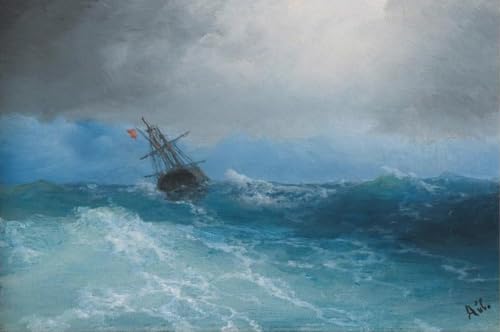 Affiche d’Ivan Aivazovsky Gathering Storm - Toile déco grand format pour mur vide