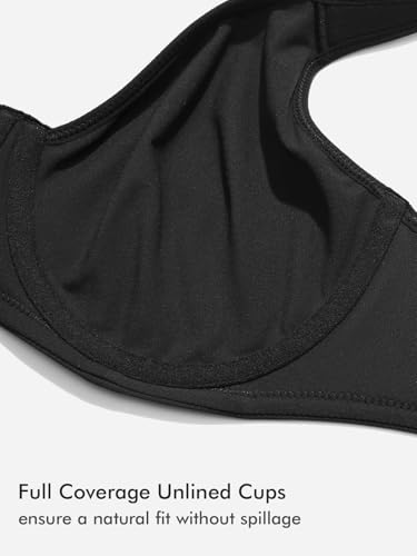 Image of DELIMIRA Women's Inbarely Plus Full Coverage Bra Plus Size Underwire Unlined Seamless Bras