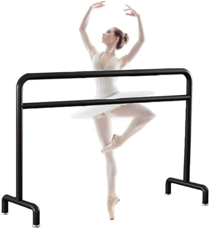 Adjustable Black Metal Ballet Barre for Kids & Adults - 3.3FT Double-Layer Stretching Bar, Portable & Sturdy Dance Practice Equipment, Perfect for Home Use & Studio