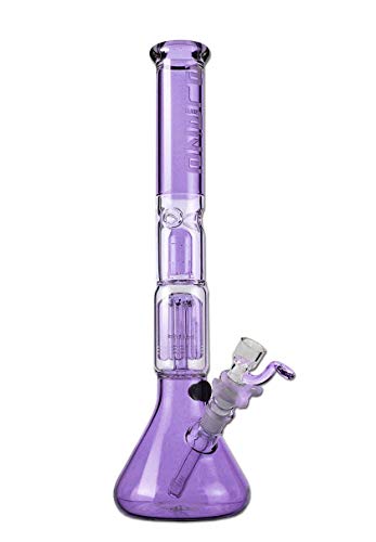 Blaze Glass Wasserpfeife, PERCOLATOR-Bong, EIS-Bong | 49 cm, NS 19 (18,8mm), NS 14 (14,5mm) | violett | 5 mm dickes…