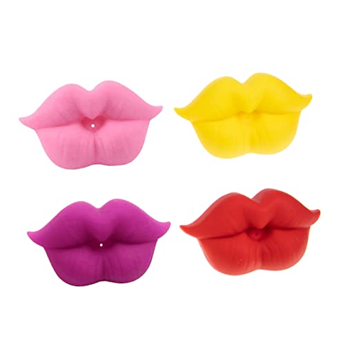ERINGOGO 4 piezas Pack Chupetes de para Ergonómicos y Suaves para Recién Nacido Coloridos Rojo Rosa para Regalo Shower Niña