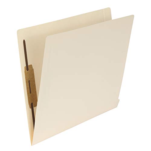 Amazon Basics End Tab Fastener Folder, 1 Fastener, Straight Cut Tab, Letter Size, 50 per Box
