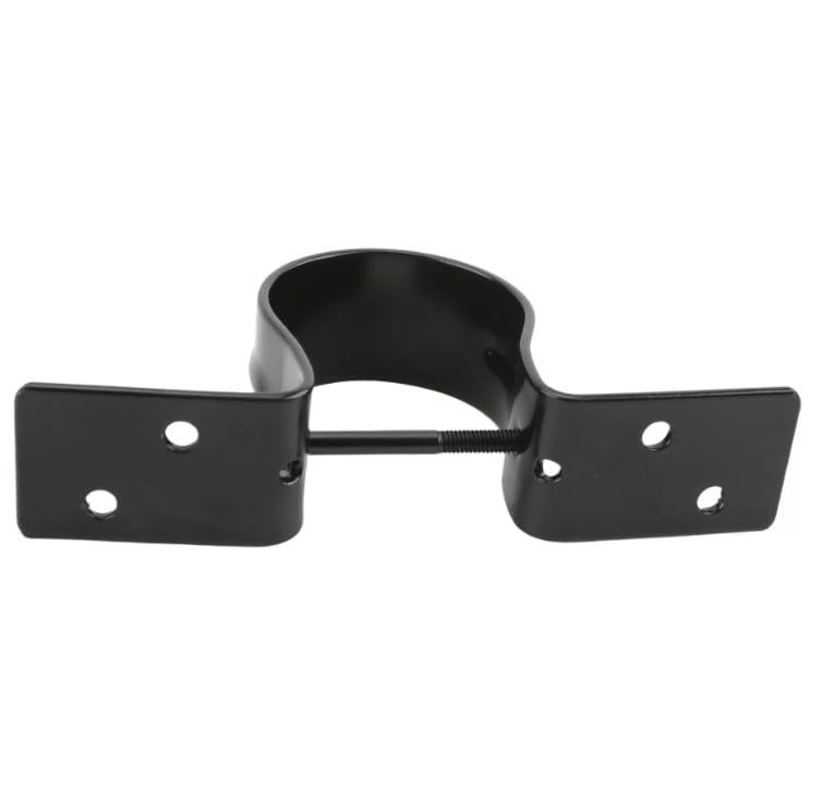 2 3/8" Powder Coated Black Pipe Grip Fence Brackets (Pack of 5)