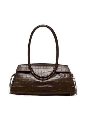 STAUD Women's Maude Croc Embossed Leather Shoulder Bag