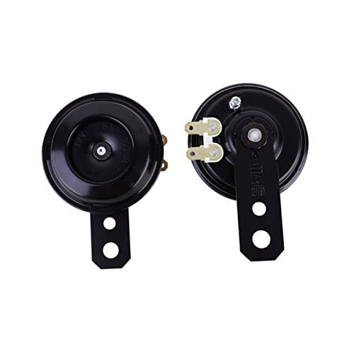 VINTORKY 2pcs Motorcycle Horns Loud Scooter Speaker for Moped Dirt Bike Atv and Go-kart Design Stable Mounting Bracket Black