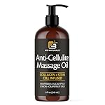 Anti Cellulite Massage Oil – Firming Body Oil with Collagen & Stem Cell | Skin Tightening, Anti-Aging & Cellulite Remover for Legs | with Natural Oils & Refreshing Aroma – 8 Fl Oz by M3 Naturals