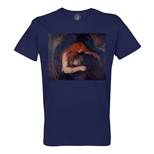 T-shirt homme en coton bio de qualité supérieure imprimé Vampire 1895 Munch