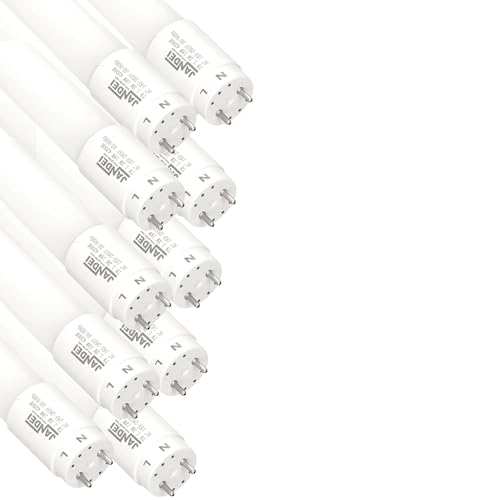 Jandei - Pack 10 Tubo LED 120cm 18W, Blanco Neutro 4200K, 2160 Lúmenes, Standard T8 Conector G13, Reemplaza Neón Fluorescente 36W, Iluminación de Oficinas, Pasillos, Garajes, Conexión 1 Lado