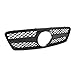 Auto Front Grill Gitter Ersatz für Mercedes Benz C class W203 2000-2006, Kühlergrill Glänzend Nieren Kühlergitter Gitter, Glänzend Doppel-Lamellen Grill
