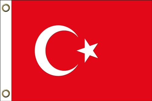 Bandiera della Turchia, 150 cm x 90 cm, 90 x 150 cm, resistente alle intemperie e durevole, in poliestere con due occhielli