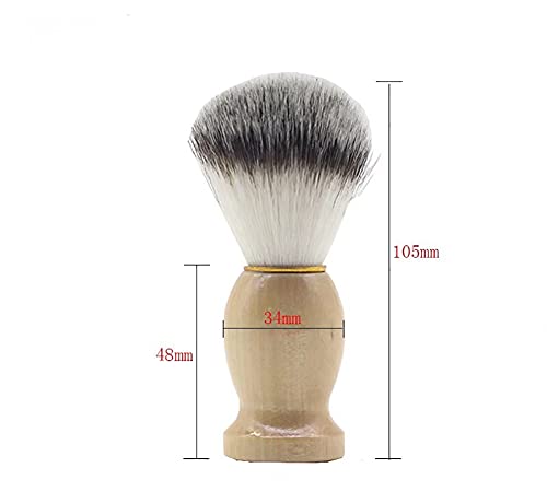 Cchude Men's Shaving Brush With Wood Handle Shave Brushes Shave Cream Brush For Men Hair Salon Tool #TOP3
