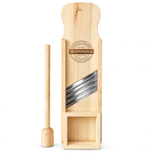 Produktfoto von MS-Steinzeug Krauthobel 92x24cm, 4 Edelstahlmesser, inkl. Krautstampfer