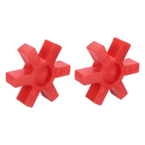 QUARKZMAN 2Pcs Insert de Couplage de Mâchoire L150, Insert Central de Couplage de Mâchoire de Type Solide en Uréthane Flexible pour Ensemble de Couplage de Mâchoire L, Rouge
