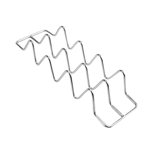 FUNOMOCYA Tortilla Stand Burritos Divider Rack Burritos Serving Holders Bakery Supply Taco Platters Taco Shell Holders Bun Rack Serving Tray Food Stand Taco Storage Silver Stainless Steel