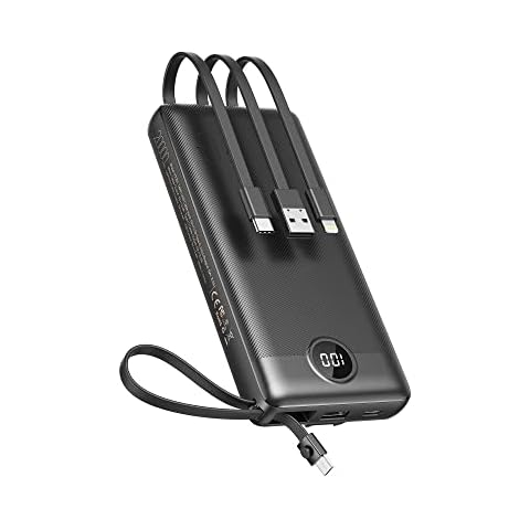 VEEKTOMX Power Bank with Built-in Cables Cover