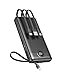 VEEKTOMX Powerbank 20000mAh Power Bank mit integrierten Kabeln USB C Externe Handyakkus mit 5 Ausgängen & 2 Eingängen Reise Gadgets Akkupack Kompatibel mit iPhone, Samsung, Huawei, Xiaomi, iPad