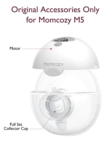 image for Momcozy M5 Full Set Collector Cup, Original M5 Breast Pump Replacement